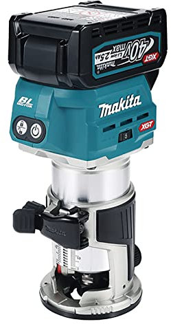 Makita RT001GD202 40V Max Li-ion XGT Brushless Router Trimmer Complete with 2 x 2.5 Ah Batteries and Charger Supplied in a Makpac Case