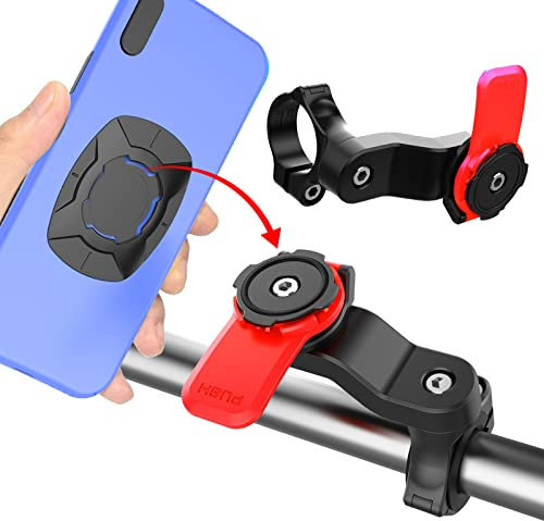 Bike Phone Holder, Motorcycle Phone Mount, Bike Phone Mount, 360° Rotatable Phone Riding Navigation Support for Motorcycle Bike Scooter Handlebar of 22.2-28.6mm for 4.7-7.2 Phone