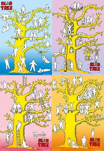 Loggerhead Publishing Blob Tree Poster für Gespräche über Gefühle & Emotionen, 4 Stück
