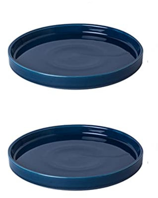Fzfeiyy Keramik-Pflanzen-Untersetzer, 12,7 cm, 2 Stück, runde Untersetzer für drinnen und draußen, Blumentopf-Untersetzer zum Halten von Wassertropfen und Erde, Keramik-Drainageschale für Blumentopf