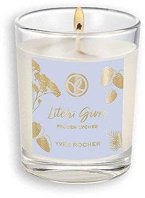 Yves Rocher Duft-Stimmungskerze im Glas – Duft: Gefrostete Litschi Pot 70G