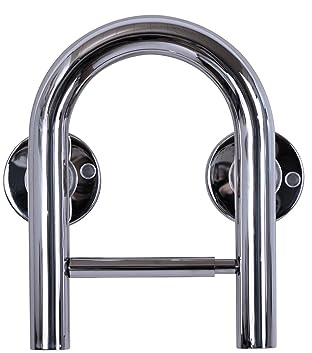 RIDDER WC-Haltegriff Uwe mit Rollenhalter chromfarben glänzend 26x24 cm