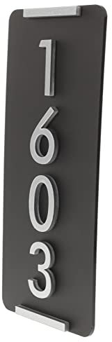 Housoutil House Number Plaque for Outside, Door Name Plate for Office, Weatherproof House Address 20x9cm, 3mm Thickness, Suitable for Home and Outdoor Use