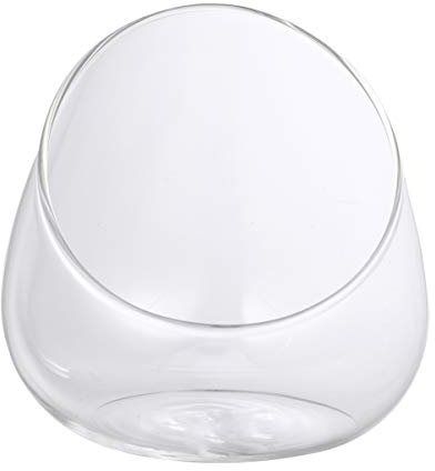 Cuenco de burbujas transparente con corte inclinado, jarrón de cristal, cuenco redondo, maceta, terrario, orbe, plato de caramelo, tarro de frutas, recipiente floral for platos de decoración de la ofi