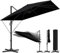 KESSER® Sonnenschirm Ampelschirm Sun XL 300 x 300 cm Inkl. Abdeckung +Windsicherung Drehbar Neigbar Kippbar Marktschirm Groß 360° Rotation, Gartenschirm mit Kurbel Sonnenschutz UV50+, Schwarz