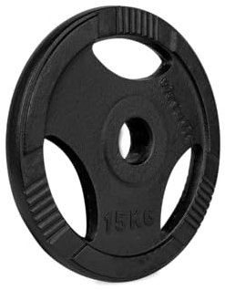 VirtuFit Olympische Gusseisen-Hantelscheibe - 15 kg