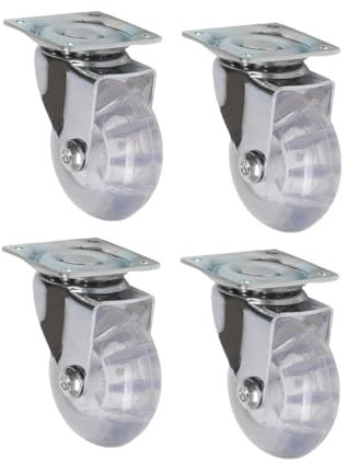 VILLFUL 4stücke Pu Möbelrollen Geräuscharm Langlebig Drehbar Für Möbel Und Ausstellungen Ohne Bremse Für Leichten Transport Und Industrielle Anwendungen