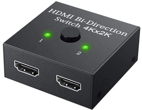 Visiodirect Répartiteur HDMI 4K à 2 Ports Bi-directionnel commutateur 1x2 ou 2x1 1080P pour TV LED LG 55QNED82 100Hz 2023 55