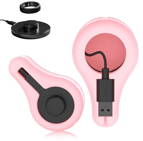 Nimuw Oura Ring Gen3 Ladehülle für 6/7/8/9/10/11/12/13 Größe, weiches Silikon, kratzfeste Schutzhülle für Oura Ring Gen3 Ladestation und USB-C-Kabelaufbewahrung (Rosa)
