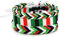 BLPRKOT 3 Stück Palästinensische Flagge, gewebtes Palästina-Armband, Unisex-Armband, gewebte Flagge, Perlen, palästinensisches