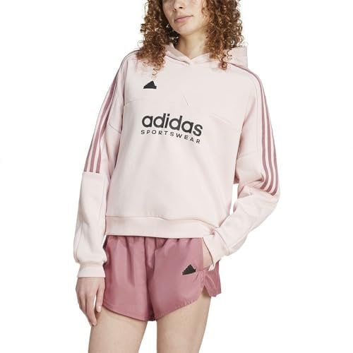 adidas Felpa da Donna con Cappuccio Tiro Cut 3-Stripes Rosa Taglia M Codice IX3527