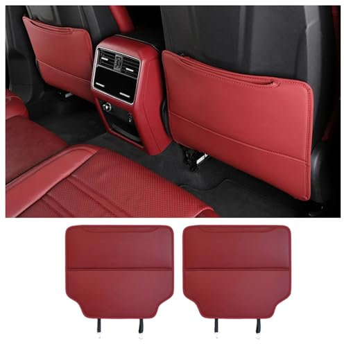 AYBEN Auto Rücksitz Anti Kick Pad, für Cupra Ateca/Born/Formentor/Leon/TCR/E-TCR Autositz Rücksitz Schoner Wasserdicht Auto Rücksitz Schutzpolster mit Tasche,C Red