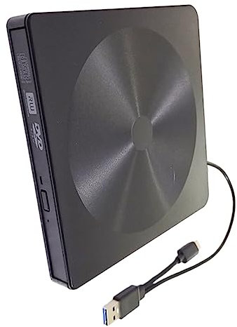 TINEASUR Tipoc Registratore Dvd Esterno Disco Rigido Portatile Unità Di Backup Esterna Disco Rigido Esterno Unità Portatile Unità Esterna Lettore Dvd Usb Disco Rigido Usb Black