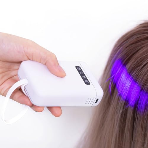 405 Nm Haarverlängerungs-UV-Kleberlicht, 18 W Haarverlängerungskleber, Schnell Trocknender Haarkleber, UV-Licht, Schnell Aushärtende Perückenverlängerung, LED-UV-Lampe Zum (WHITE)