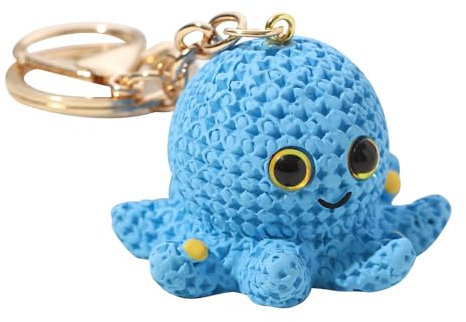 Neuartiger Oktopus-Schlüsselanhänger, Oktopus-Schlüsselanhänger-Spielzeug - -Meerestier-Schlüsselanhänger,Entzückende Harz-Taschen-Schlüsselanhänger, stilvoller Geldbörsen-Charm-Schlüsselanhänger fü