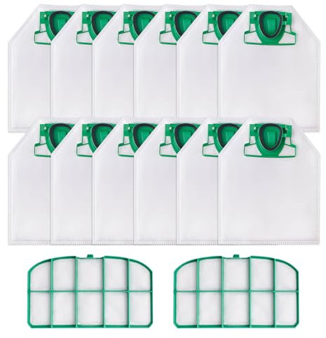 12 Staubsaugerbeutel und 2 Filter für Vorwerk Kobold VK200 FP200 Staubsaugerbeutel vorwerk vk200