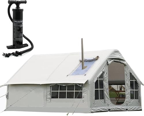 Miuxe Inflatable Tent House 6 Person Family 4 Season Air Tents for Camping, Outdoor Big Inflatable Tent with Pump Easy Setup Large Blow Up Tents, Glamping Tents Large Vestibule