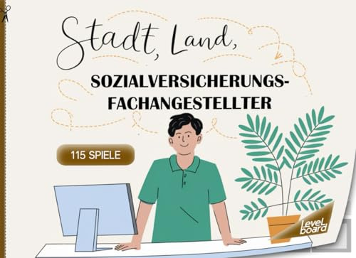 Stadt, Land, Sozialversicherungsfachangestellter – 115 Spiele: Stadt, Land, Fluss Sozialversicherungsfachangestellter – Spielblock Krankenkasse | ... Fachangestellte Rentenkasse – Quiz Spiel SoFa