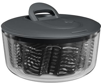 Zyliss Easy Spin Salatschleuder Klein, 3.5L, Mit Seilzug, Rutschfester Boden, Servierschüssel, AquaVent™-Technologie, Stopptaste, leicht zu reinigen