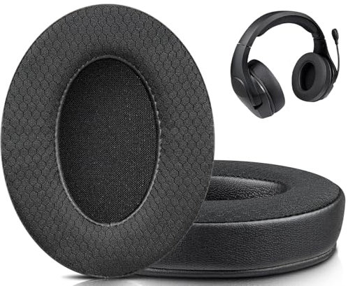 SOULWIT Mesh Stoff Ersatz Ohrpolster für HyperX Cloud Stinger Core Wireless/Cloud Stinger Core 7.1 Gaming Headsets, Ersatzpolster Polster mit Hochdichter Memory Schaumstoff
