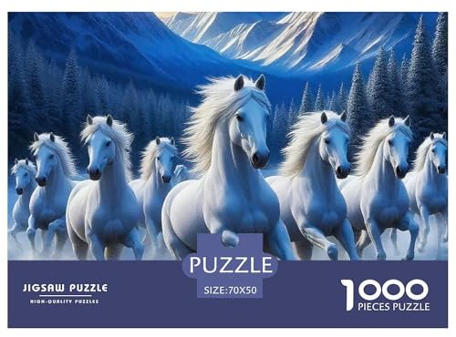 Pferd 1000 Teile Puzzle Premium Quality Erwachsene Kinder Animal Premium Quality Klassische Lernspiel 70x50cm/1000pcs