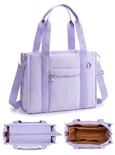 Fancy Forest KALIDI Shopper Tasche Damen Groß Tote Bag Puffige Laptoptasche Arbeitstasche Damen Handtasche Umhängetasche für Arbeit Büro Reisen Einkaufen Schule