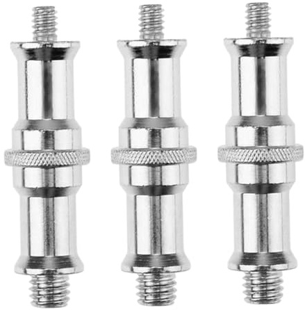 Hoement 3 Stück Threaded Screw Adapter Spigot Lichtstativ Schraubverbinder Robust Leicht für Fotografie Zubehör