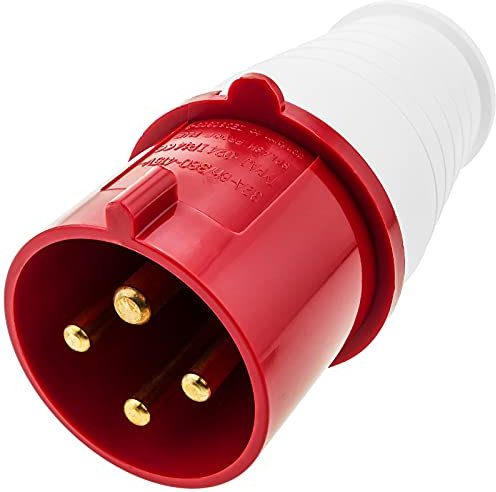 BeMatik - Base de Enchufe Industrial CETAC Macho 3P+T 32A 380V IP44 aérea
