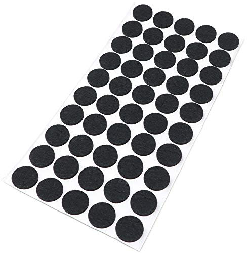 Adsamm® / 50 x Selbstklebende Filzgleiter/Schwarz/ø 20 mm/Rund/Möbelgleiter aus Filz mit 3.5 mm Stärke/Möbel- und Bodengleiter