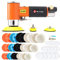 SI FANG Mini Air Sander, 48PCS 1/2/3 Inch Small Pneumatic Random Orbital Sander for Auto Body Work With Hook And Loop Sanding Pads 15,000RPM High Speed Mini Polisher, Pneumatic Sander by