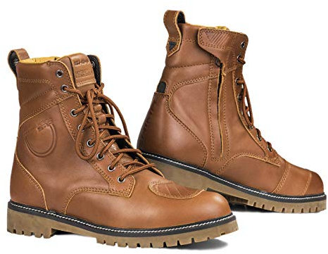 SHIMA Thomson Lady, Scarpe Moto Donna | Rinforzate Stivali Moto Donna in Pelle, Supporto alla Caviglia, Suola Antiscivolo, Impugnatura del Cambio (Marrone, 41)