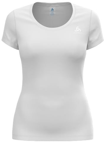 Odlo Damen Active F-dry Light Funktionsunterwäsche Kurzarm Shirt, Weiß, L EU