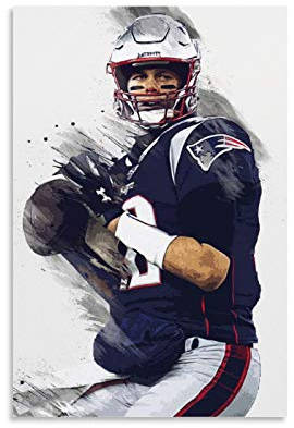GSDGH American Football Player Tom Brady Sports Poster 08, Leinwand-Kunst-Poster und Wandkunst, Bild, Druck, moderne Familie, Schlafzimmer, Dekoration, Poster, 30 x 45 cm