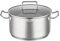 RÖSLE Faitout EXPERTISO - Récipient de Cuisson Universel en Inox 18/10 avec Couvercle en Verre, Bec Verseur et Graduation Intérieure - Compatible Induction et Lave-Vaisselle, 24 cm