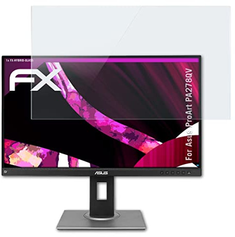 atFoliX Glasfolie kompatibel mit Asus ProArt PA278QV Panzerfolie, 9H Hybrid-Glass FX Schutzpanzer Folie