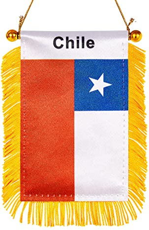 WXTWK Drapeau national pour fenêtre de voiture (Chili)