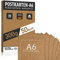 Blanko Postkarten Kraftpapier zum Selbstgestalten DIN A6 Set - 300g - 10,5 x 14,8 cm Naturkarton Pappe Blätter aus Kraftkarton zum Drucken, Kartonpapier Basteln für Hochzeit Geschenke Etiketten 50 Stk