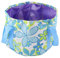 Ruilogod Outdoor-Camping-Lilien-Blumen-Muster Tragbare Klapp-Fischerei-Kasten Wasser-Speicher Eimer Waschbecken