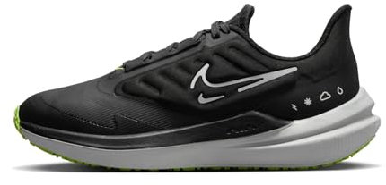 Nike Damen Air Winflo 9 Shield Sneaker, Black/White-DK Smoke Grey-Volt, 38 EU