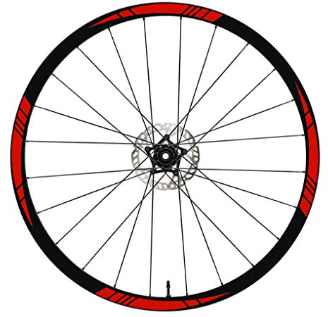 DualColorStampe Pegatinas para llantas de bicicleta de 26 pulgadas - 27,5 - 28 - 29 pulgadas (28-29 pulgadas, rojo 31)