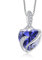 FJ Unendlichkeit Dezember Geburtsstein Kette Damen 925 Sterling Silber Herz Tansanit Anhänger Halskette Schmuck Geschenke für Damen Frauen Mutter Freundin Mama