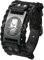Cupimatch Herren Retro Breites Metall Wikinger Armband PU Leder Armband Punk Style Armbänder Breiter Gürtel Manschette Armreif Rock Wrap Bracelet für Männer Junge