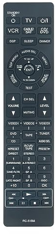 RC-518M - Mando a distancia de repuesto para receptor AV Onkyo HT-S667C HT-S670 HT-S670S HT-S760 HT-S760S HT-S767S TX-SR500 TX-SR501 TX-SR501S
