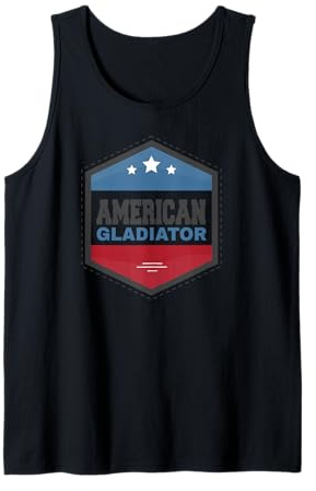 American Gladiator USA Flagge Gym Sport Zitat Humor Tank Top