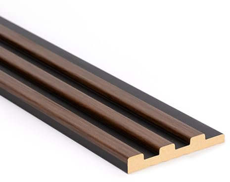 Bildershop-24 Abschlussleiste für Wandpaneele & Deckenpaneele Dekowa in Eiche Braun Schwarz 262 x 10,7 x 1,5 cm