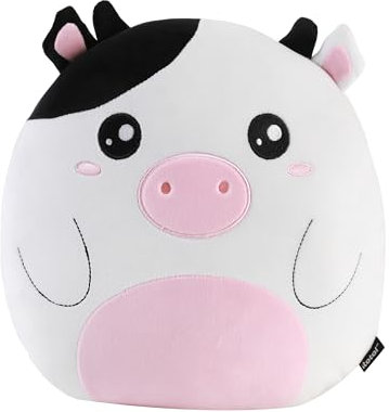 I-TOTAL ® - Dekokissen für Kinder/Wohnzimmer, Flauschiges Stoffkissen in Form (Cow)