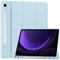 Custodia pieghevole per tablet Samsung Galaxy Tab S9 FE SM-X510/SM-X516 da 11, antiurto, in pelle, con funzione di accensione/spegnimento automatico (celeste)