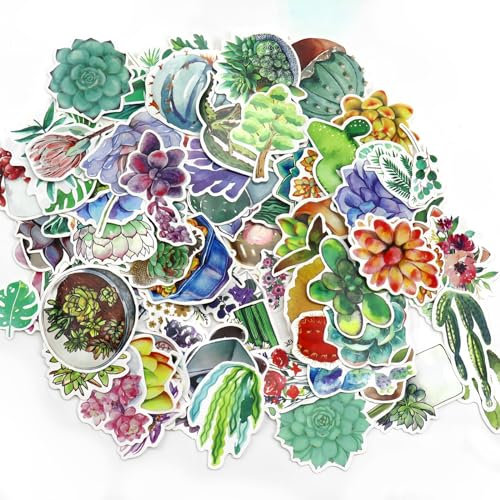 173 Stück Scrapbooking Aufkleber Natur Sukkulenten Blumen Pflanzen Sticker Papier Sticker Scrapbook Selbstklebend Ephemera Sticker Notizsticker Set für Scrapbook Fotoalbum Journal