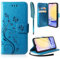 AROYI Cover Compatibile con Samsung Galaxy A25 5G e Vetro Temperato, Retro Design Flip Caso in PU Pelle Premium Portafoglio Slot per Schede Chiusura Magnetica Custodia Blu
