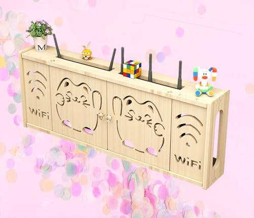 Router-Box-Abdeckung, Wand-WLAN-Regalbox, Wandmontage, Wandmontagebox, Aufbewahrungsbox, Wandmontage, B-71 x 28 cm